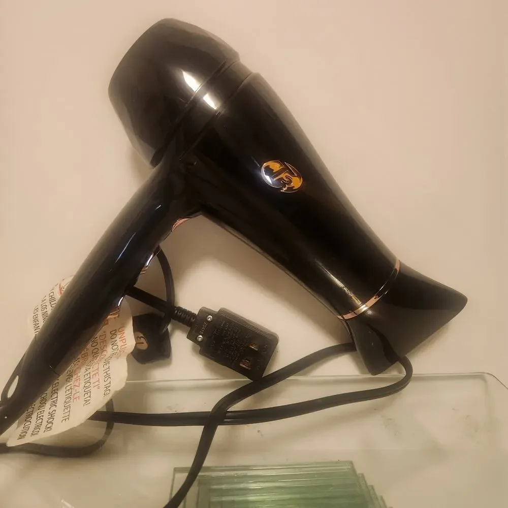 T3 Cura Luxe Professional Ionic Hair Dryer in Black/Rose Gold 76840 Excellent